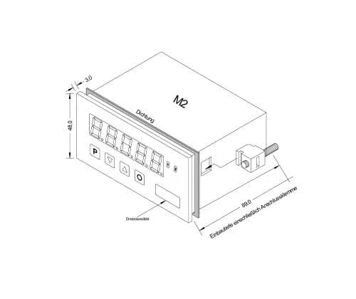M2.96-145 DMS-W – Maßzeichnung